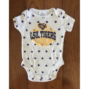 LSU Tigers Rivalry Threads Baby Bodysuit 0-3 Month White Purple Geaux Tigers